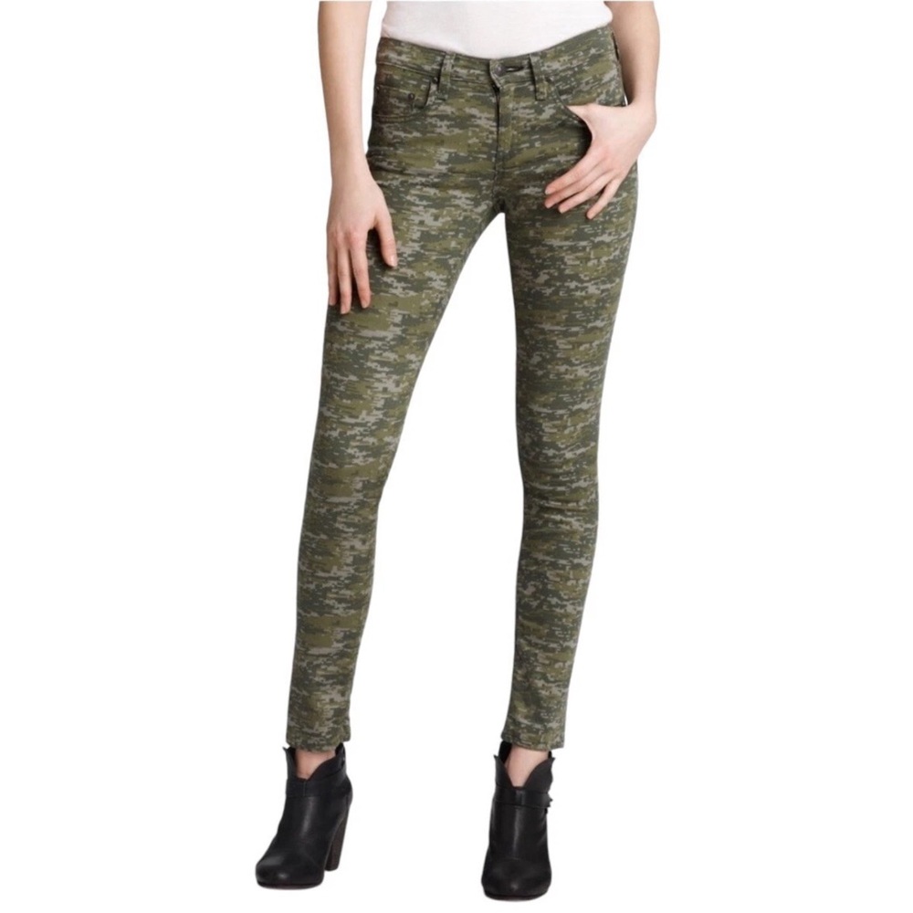 Rag & Bone Digital Camo Skinny Jeans Size 29 Regular Fit.